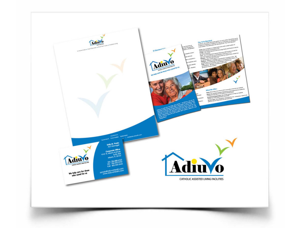 Adiuvo Company Logo and business handouts and cards